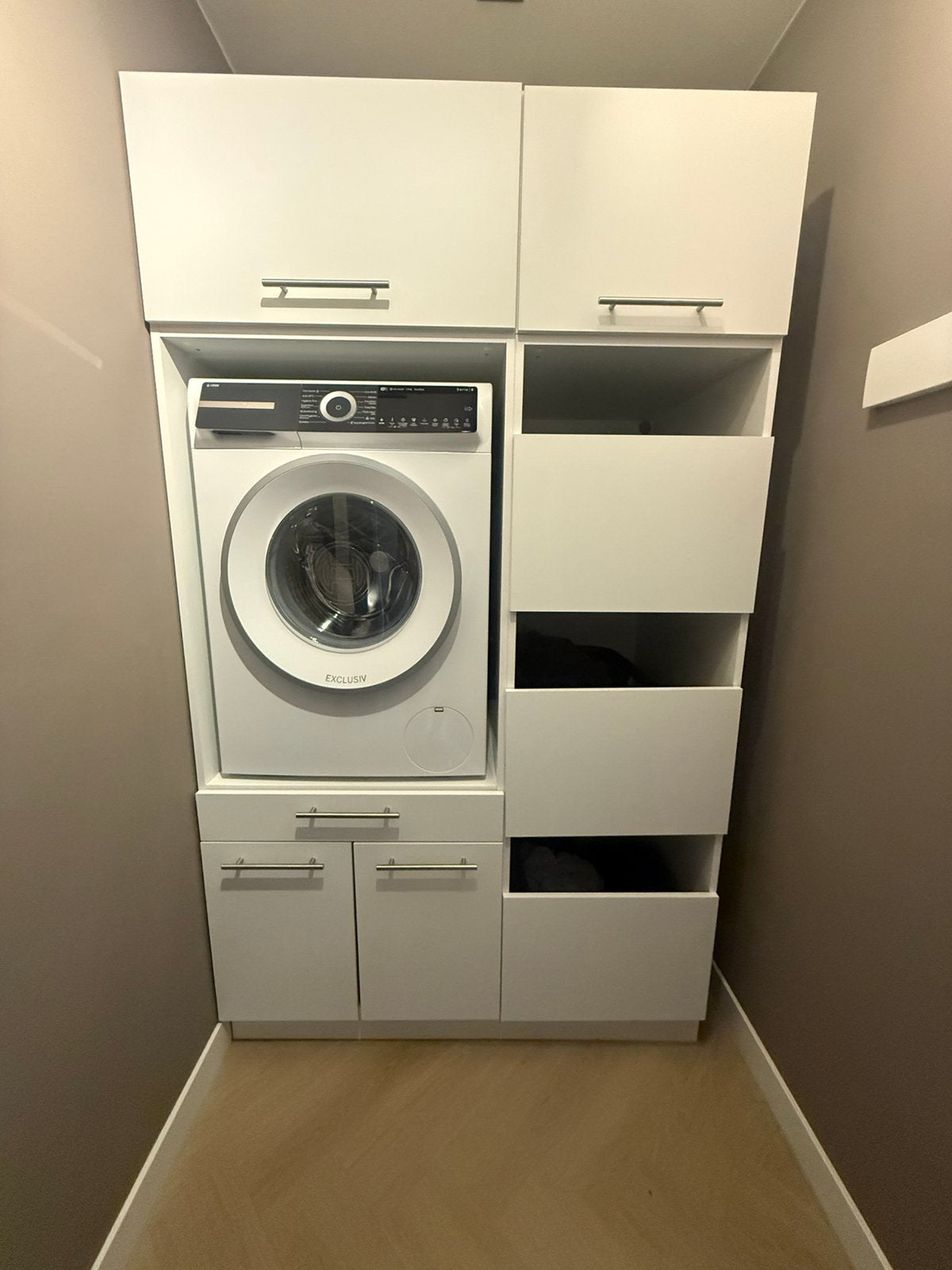Prachtige witte wasmachinekast!, Ophalen, Zo goed als nieuw, 1200 tot 1600 toeren, 95 cm of meer