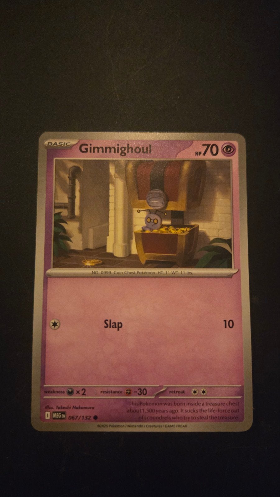 Gimmighoul 067/132 Pokémon kaart (Mega Evolution), Verzenden, Zo goed als nieuw, Losse kaart