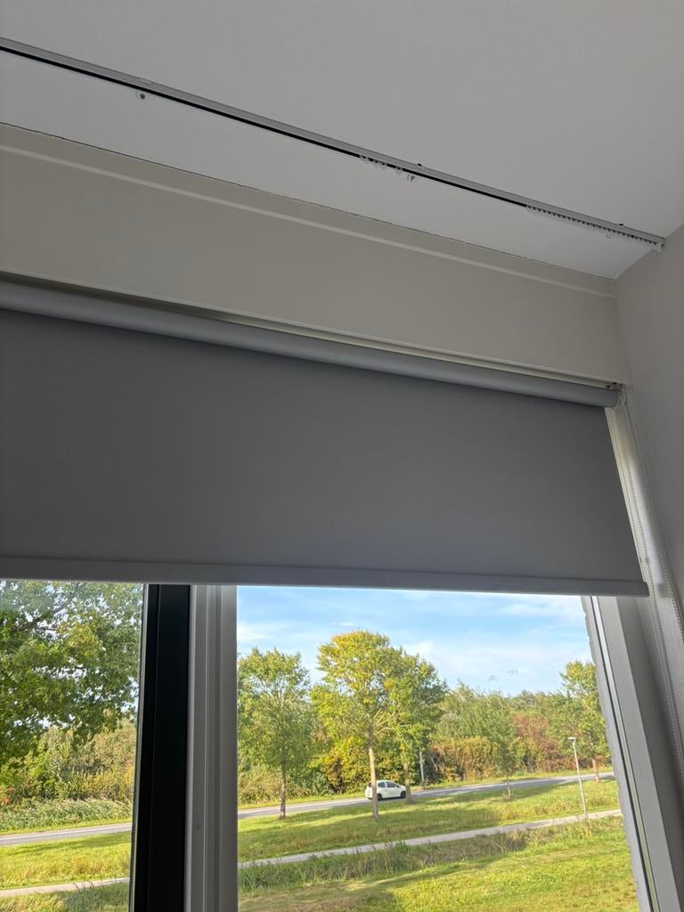 Rolgordijn zilver antraciet 179 cm breed slaapkamer, Gebruikt, 150 tot 200 cm, Ophalen of Verzenden, Grijs