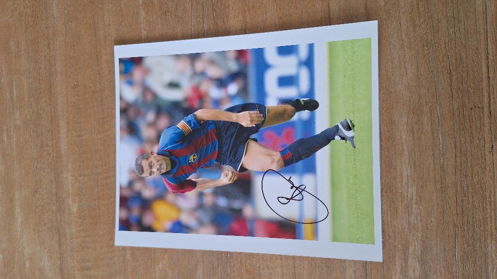 Foto 20x25 cm met handtekening; Phillip Cocu # Barcelona, Ophalen of Verzenden, Nieuw, Buitenlandse clubs, Overige typen