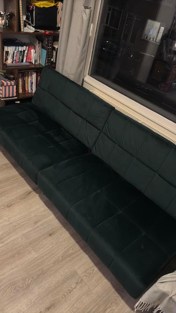 Stylish Dark Green Sofa Bed – Barely Used, Huis en Inrichting, Slaapkamer | Slaapbanken, Ophalen, Tweepersoons, 190 cm of minder