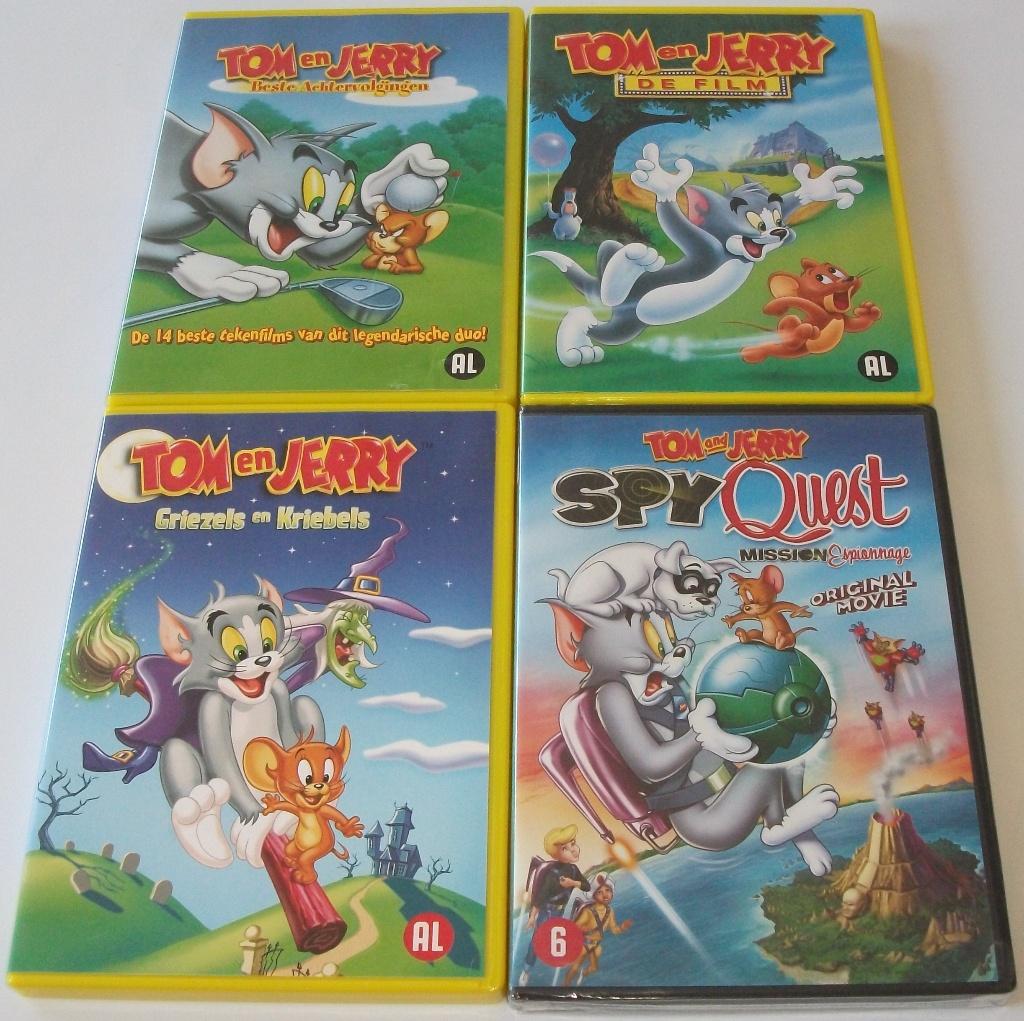 Dvd *** TOM & JERRY *** 4 stuks, Tekenfilm, Ophalen of Verzenden, Zo goed als nieuw, Alle leeftijden