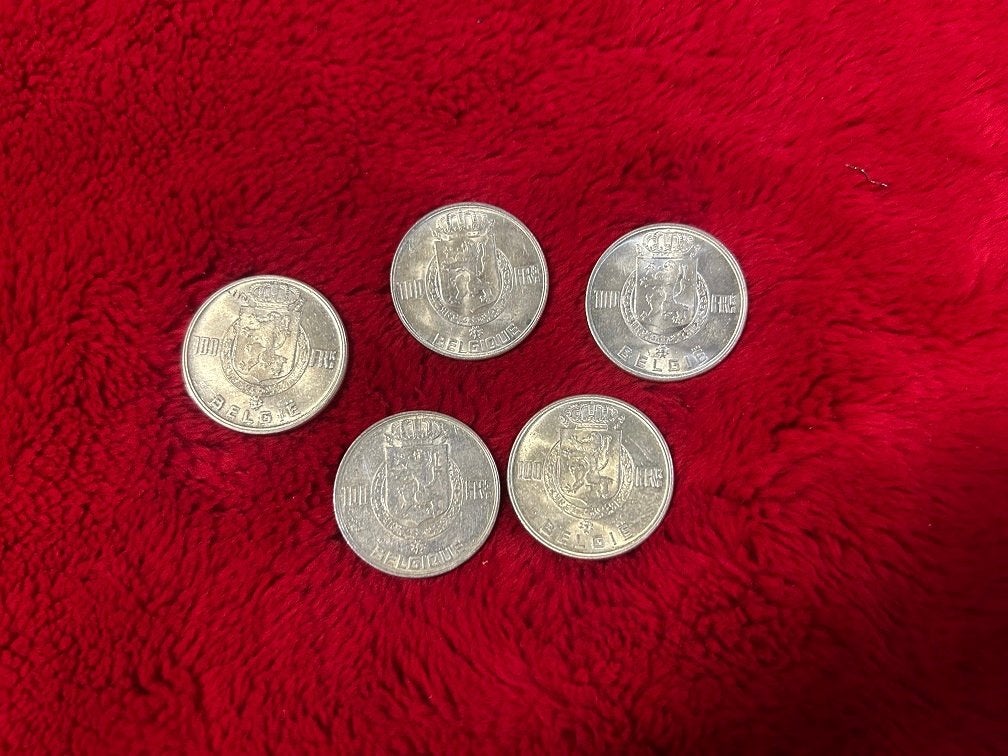 Zilveren 100 Frank stukken, Setje, Zilver, Ophalen of Verzenden, Zilver