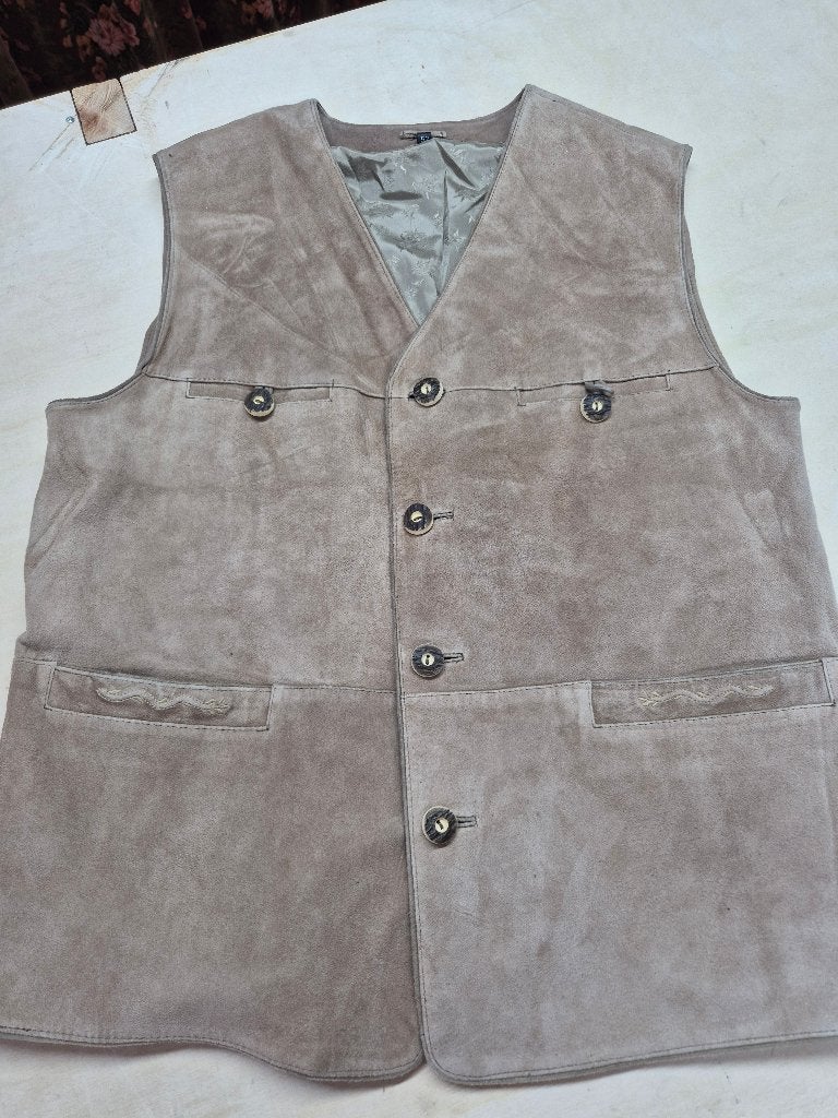 Leren vest oktoberfeest origineel, maat 52, Kleding | Heren, Carnavalskleding en Feestkleding, Maat 52/54 (L), Alphorn, Ophalen of Verzenden