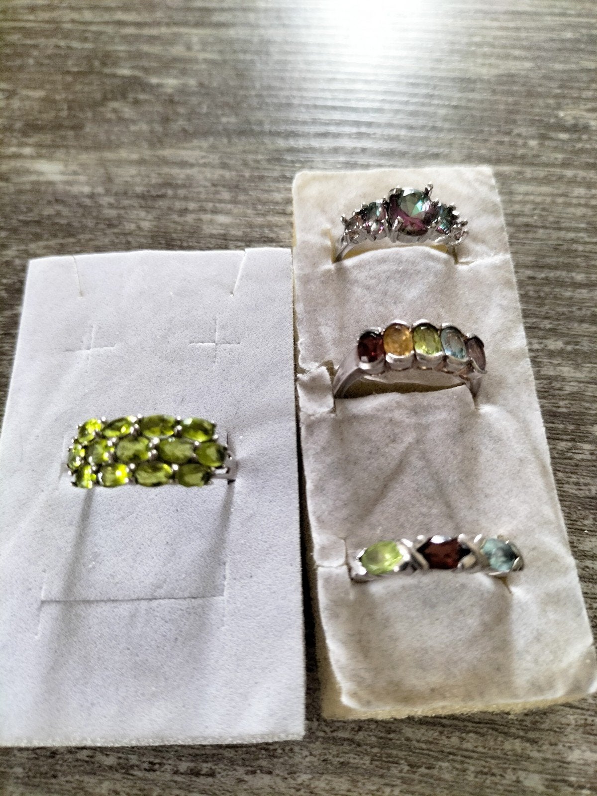 4 Prachtige Zilveren Ringen met Edelstenen, Gebruikt, Overige kleuren, Verzenden, 17 tot 18