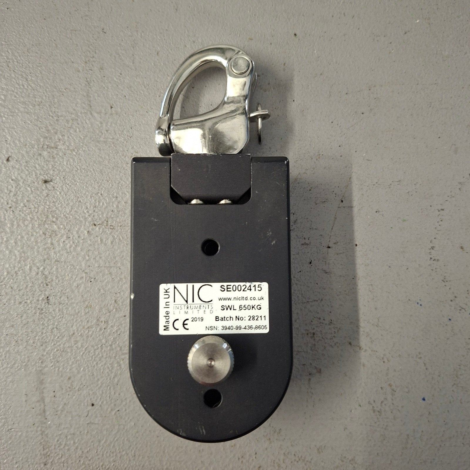 NIC Instruments Katrol SWL 650KG - Made in UK, Onbekend, Verenigd Koninkrijk, Info@nicltd.co.uk, Ophalen of Verzenden, Zo goed als nieuw