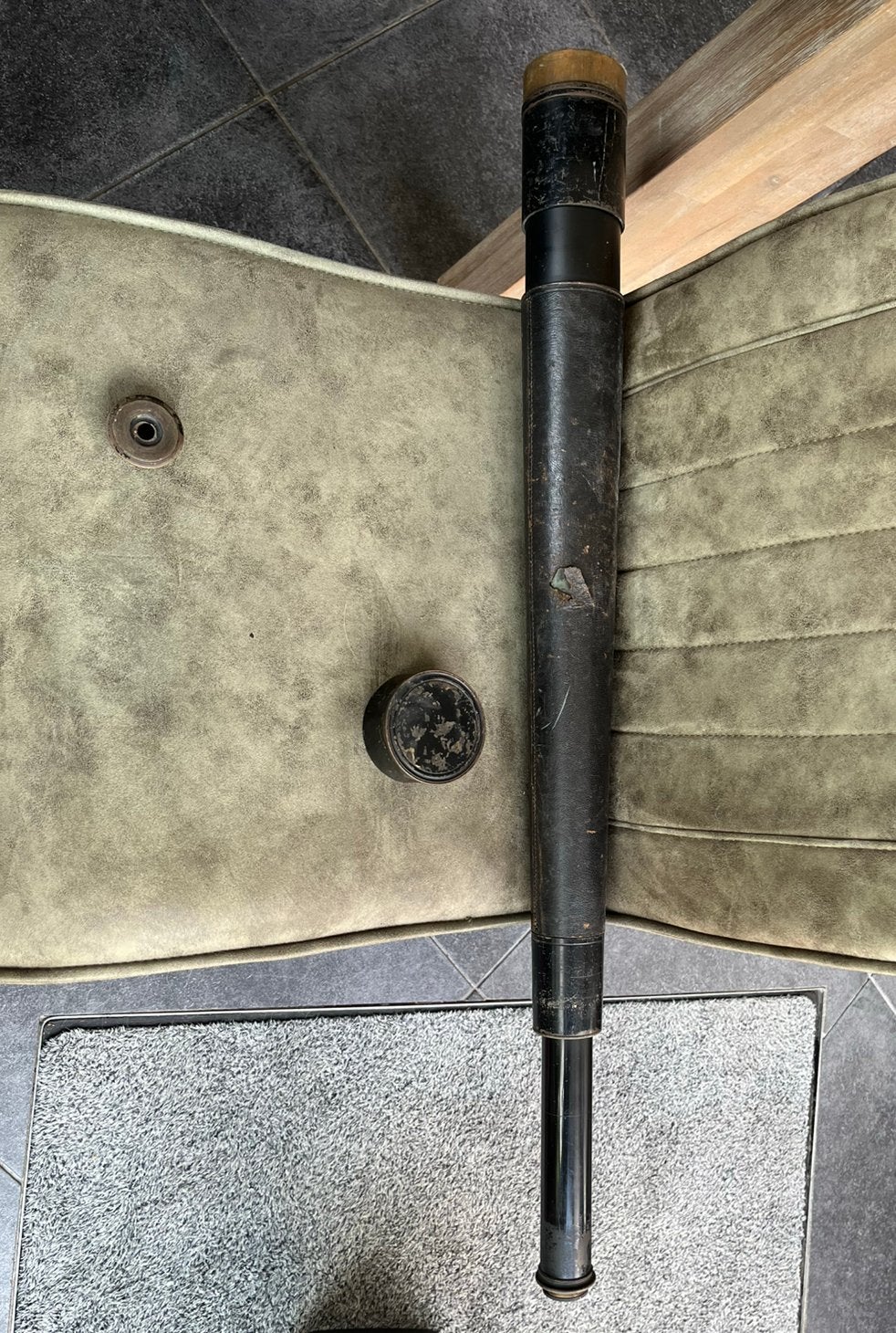 Brocante scheeps verrekijker uitschuifbaar, Ophalen