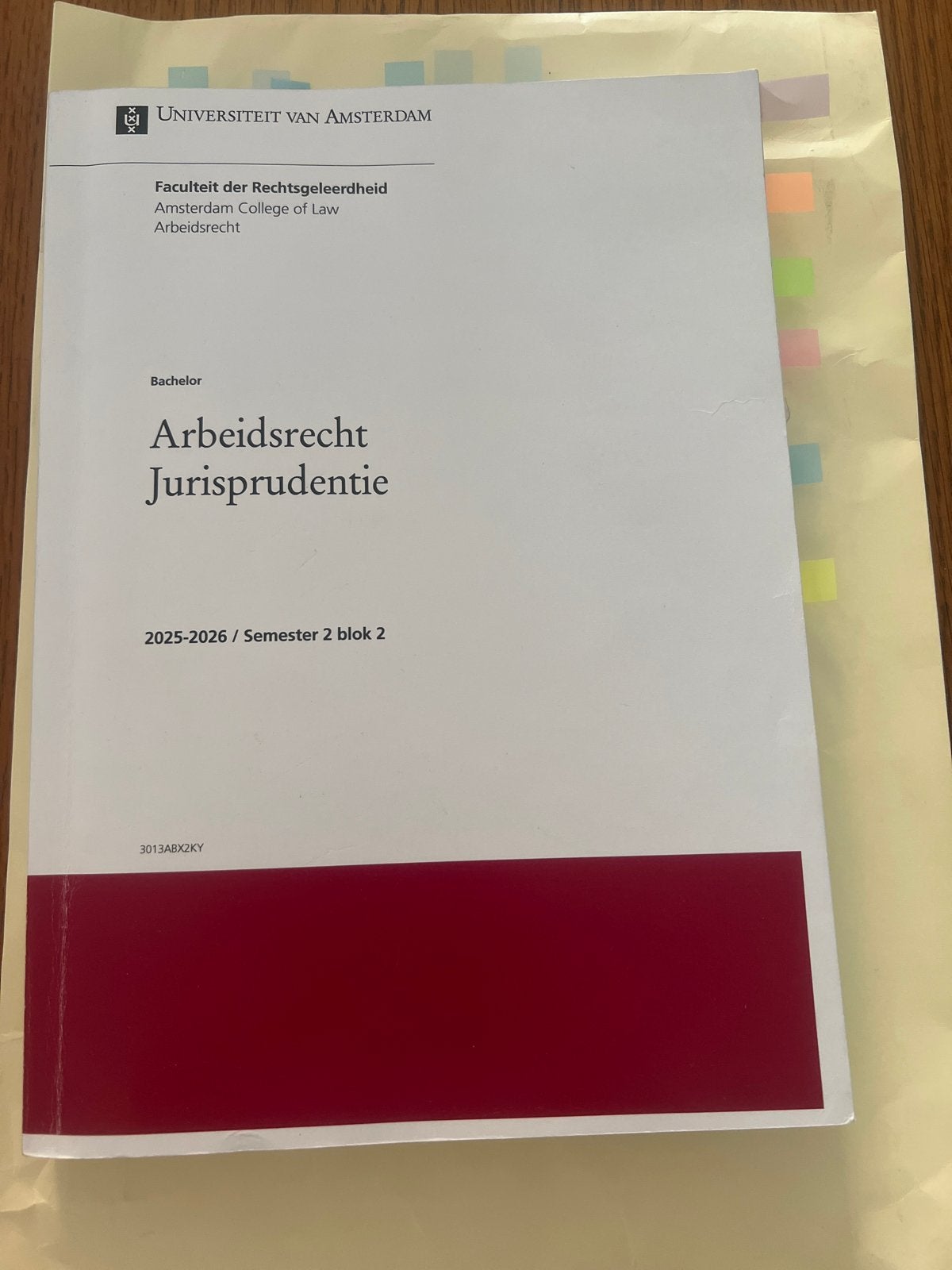Arbeidsrecht Jurisprudentie UvA Bachelor 2025-2026, Ophalen of Verzenden, Gamma, Zo goed als nieuw, WO