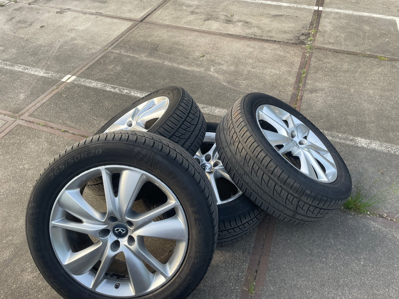 Wielen met banden 5/114.3, Ophalen, Gebruikt, 265 mm, Banden en Velgen