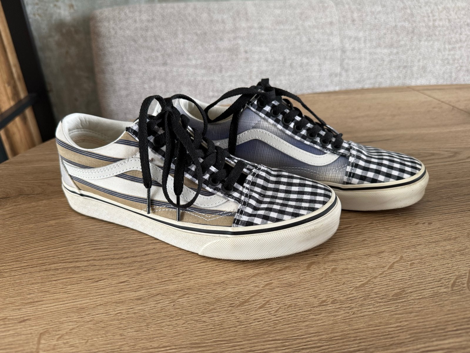 Vans Old Skool sneakers met ruitjes en streepjes maat 38, Ophalen, Zwart, Nieuw, Sneakers of Gympen