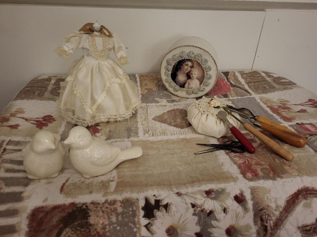 Diverse brocante spulletjes: decoratie en handwerkgerei, Ophalen of Verzenden