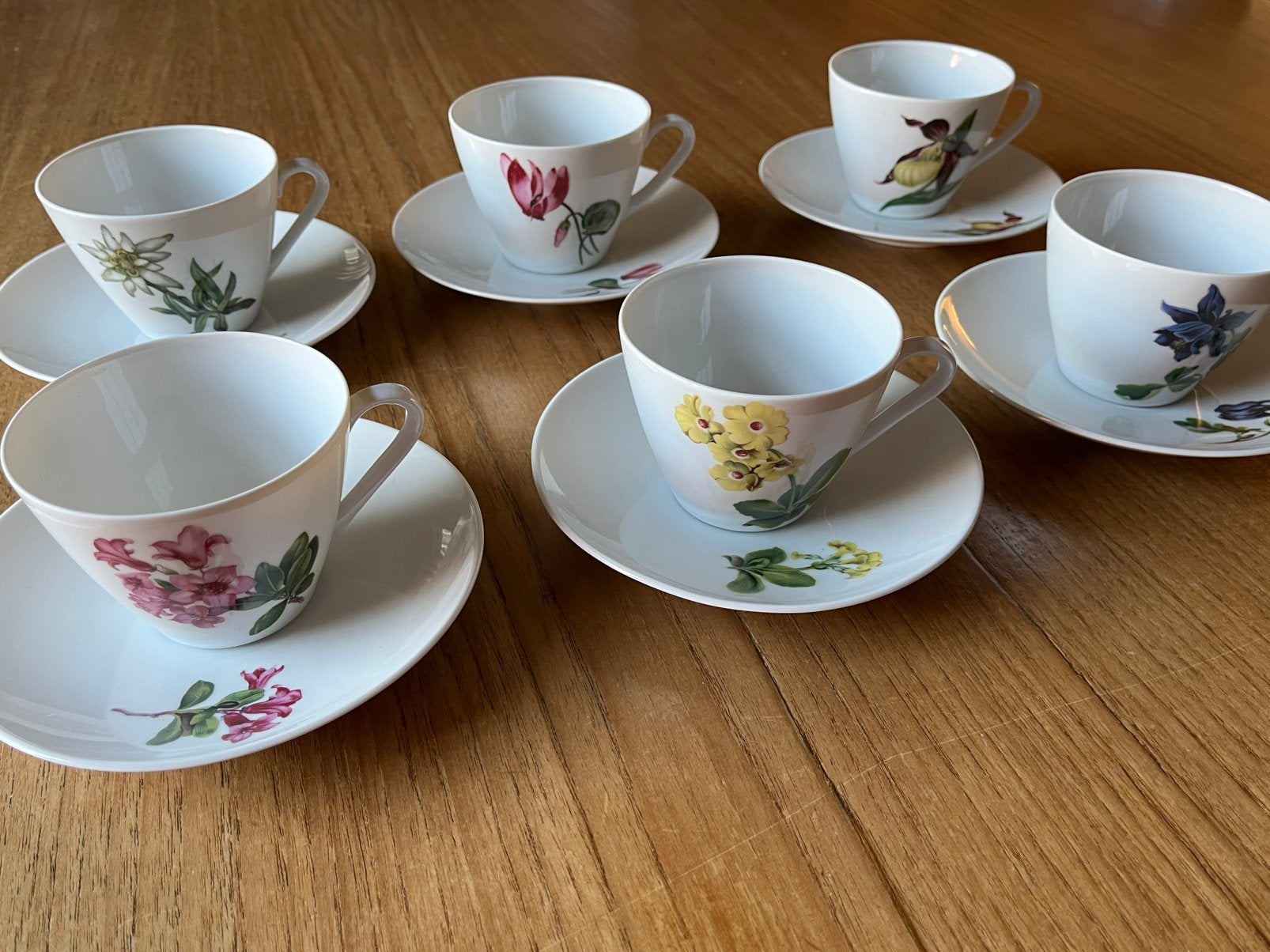 Bavaria schumann arzberg 6 kop en schotel bloemen, Verzamelen, Ophalen, Zo goed als nieuw, Porselein, Kop en/of schotel