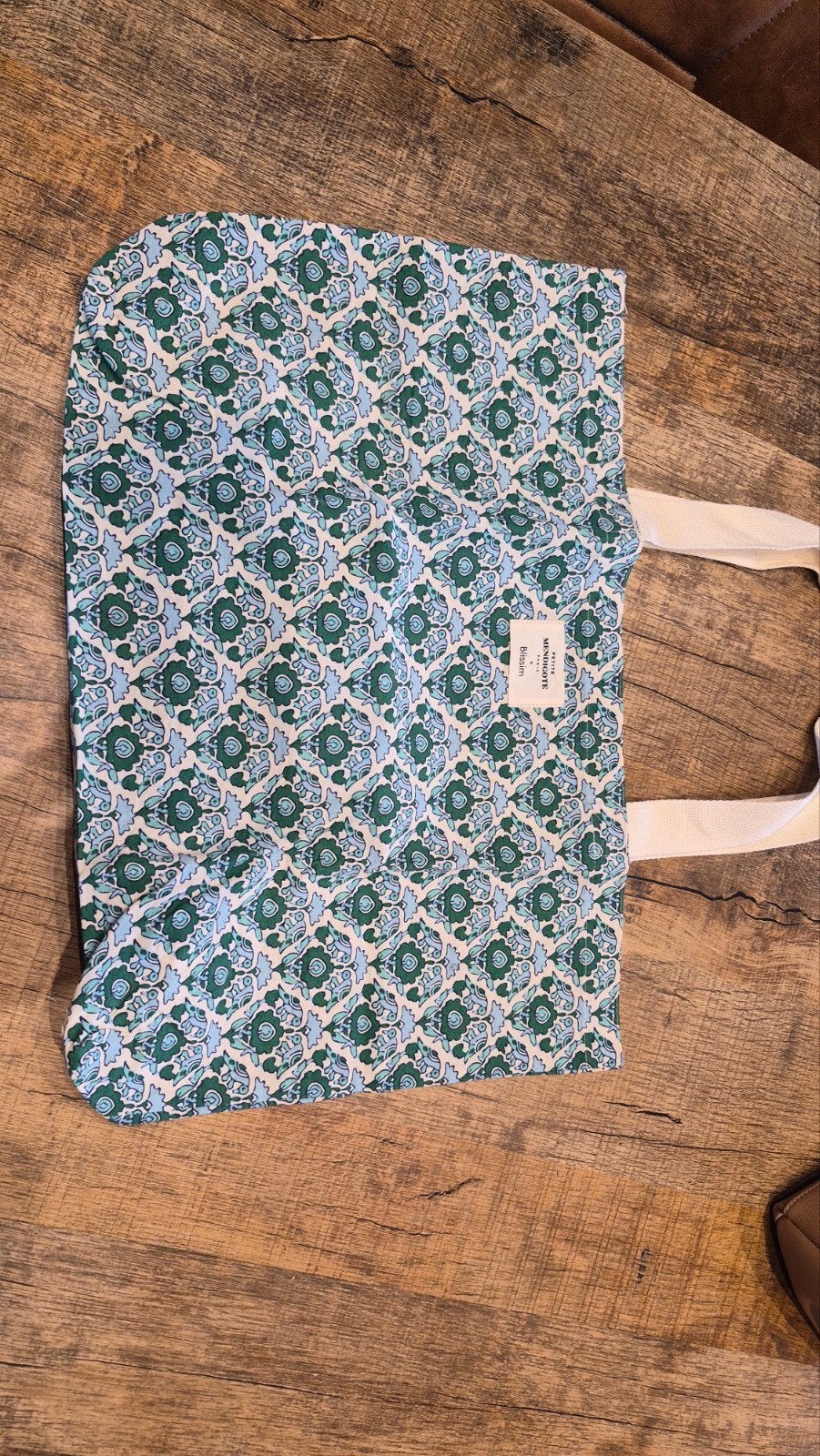 Petite Mendigote & Blissim Shopper Tas - Groen/Blauw, Ophalen of Verzenden, Nieuw, Groen, Shopper
