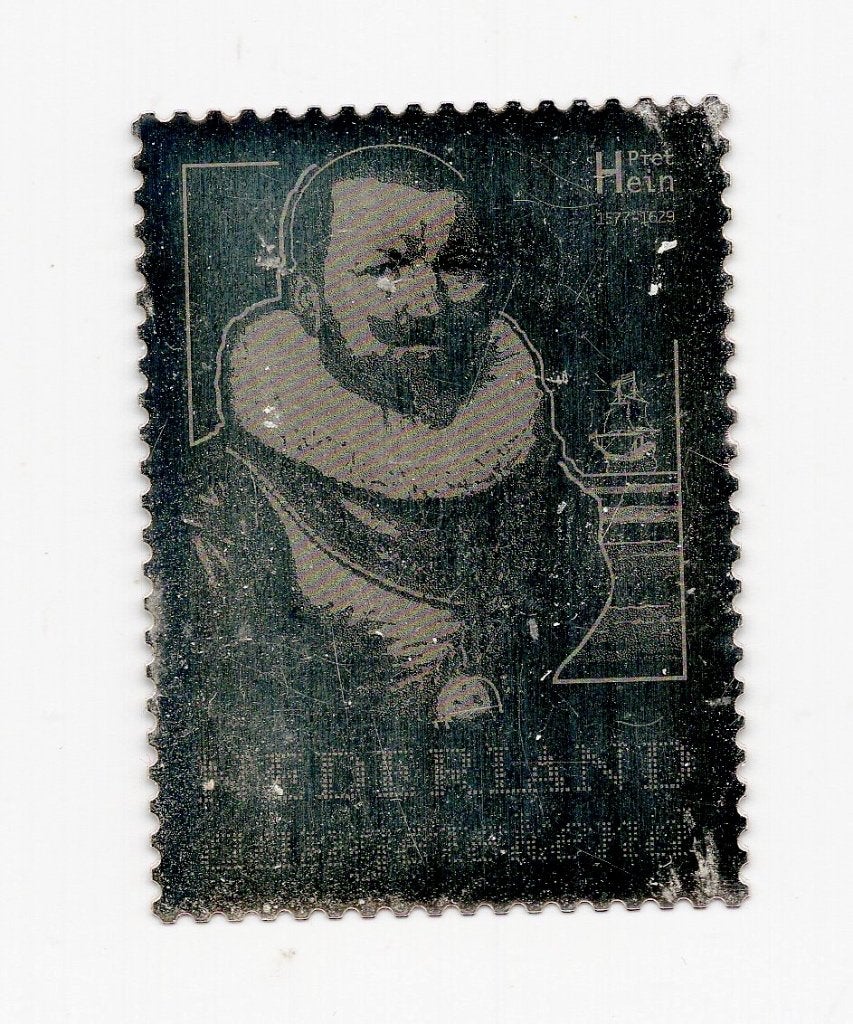 Zilveren zegel Piet Hein gestempeld, Postzegels en Munten, Postzegels | Nederland, Ophalen of Verzenden, Na 1940, Gestempeld