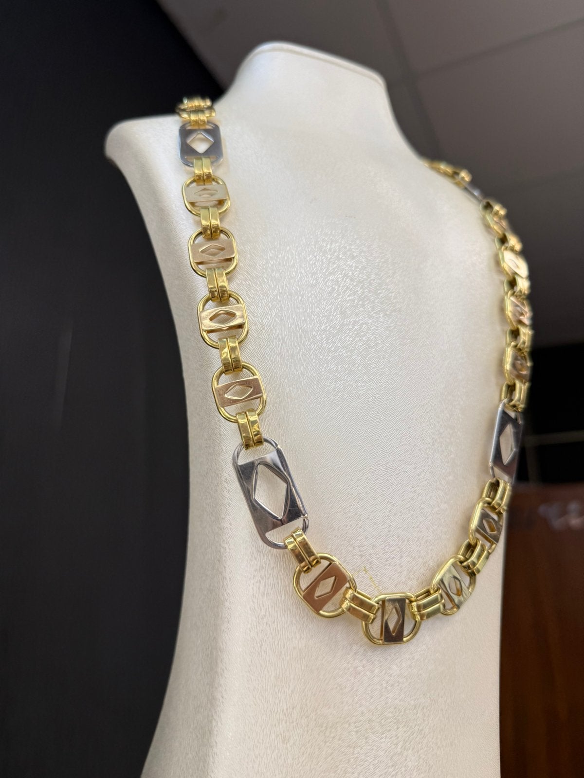 18k gouden ketting kingsley schakel dik model 95,5 gram, Ophalen of Verzenden, Nieuw, Goud