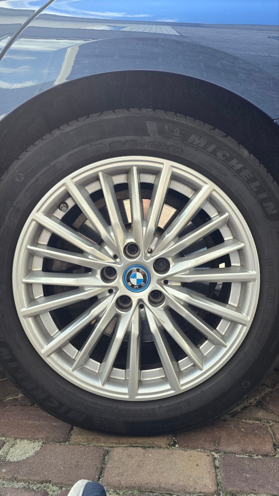 17 inch originele BMW velgen met zomerbanden, Ophalen, Gebruikt, Banden en Velgen, 17 inch