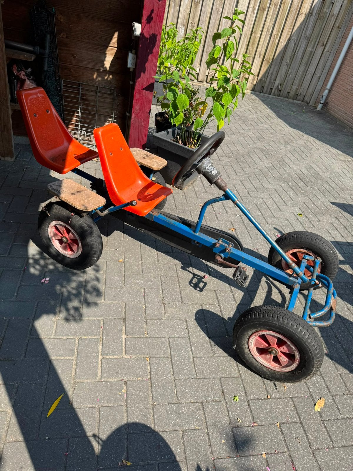 Skelter opknapper met kar en extra zitje, Ophalen, Gebruikt, Mammoet, Duozit