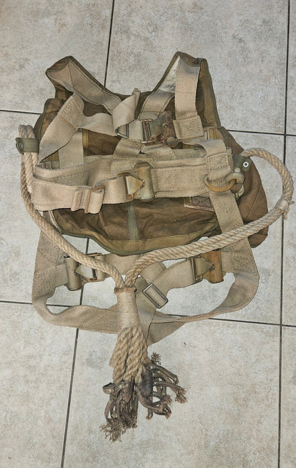 Origineel Duits ww2 RZ20 Fallschirmjäger parachuteharnas, Ophalen of Verzenden, Landmacht, Duitsland, Kleding of Schoenen