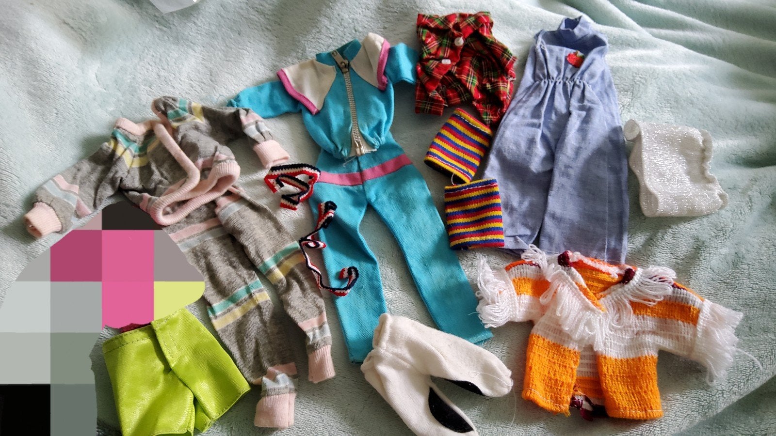 Vintage Barbie Sindy Fleur Tienerpop ballerina sport outfits, Ophalen of Verzenden, Zo goed als nieuw, Fashion Doll