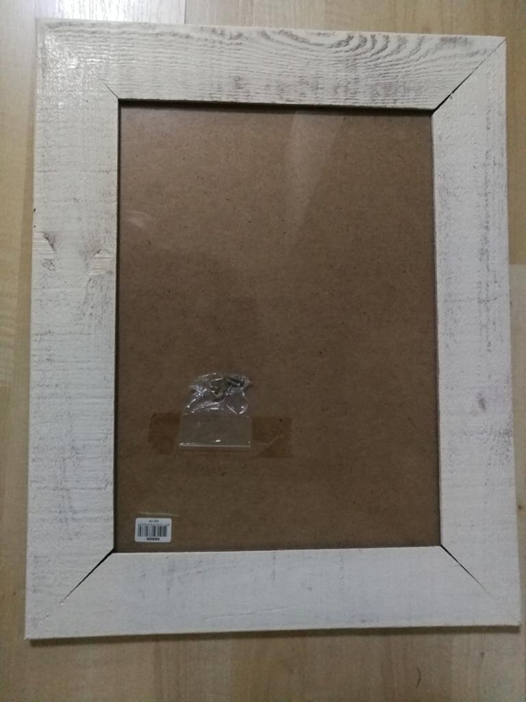 Grote grof houten witte fotolijst., Huis en Inrichting, Minder dan 50 cm, Ophalen of Verzenden, Zo goed als nieuw, Minder dan 50 cm