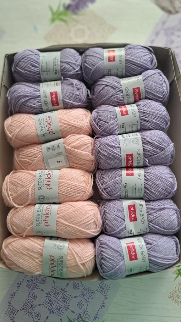 Phildar Super Baby wol met lamswol - 14 bollen, Hobby en Vrije tijd, Breien en Haken, Ophalen of Verzenden, Nieuw, Breien of Haken