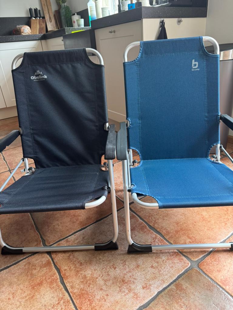 Te koop 2 nieuwe strandstoelen, Ophalen, Nieuw, Campingstoel