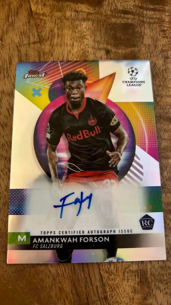 Amankwah forson RC autograph topps, Ophalen of Verzenden, Zo goed als nieuw, Buitenlandse clubs, Spelerskaart