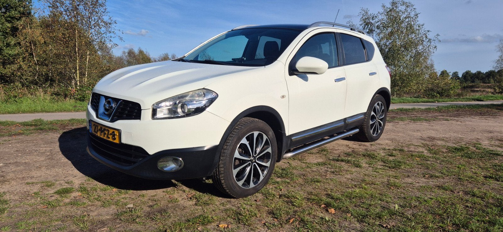 Nissan Qashqai 2.0 2WD CVT 2011 Wit, Auto's, Stof, Zwart, 4 cilinders, Wit