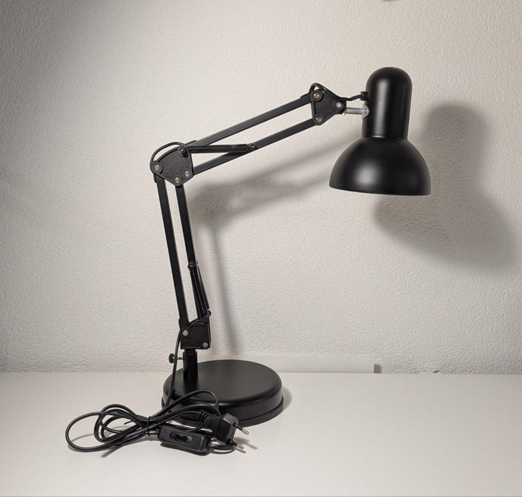 Buro lamp zwart retro, Huis en Inrichting, Ophalen of Verzenden