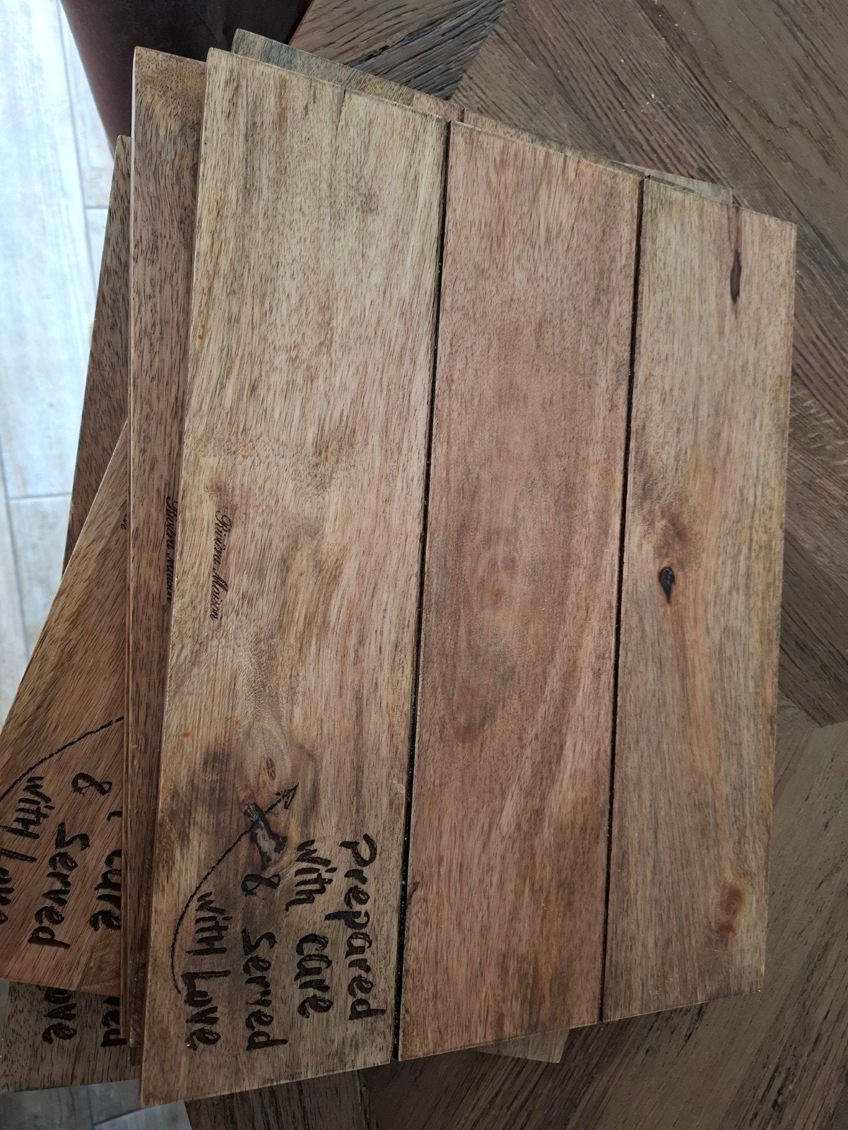 Riviera Maison placemats set van 6 - Hout, Ophalen, Overige typen, Hout, Zo goed als nieuw