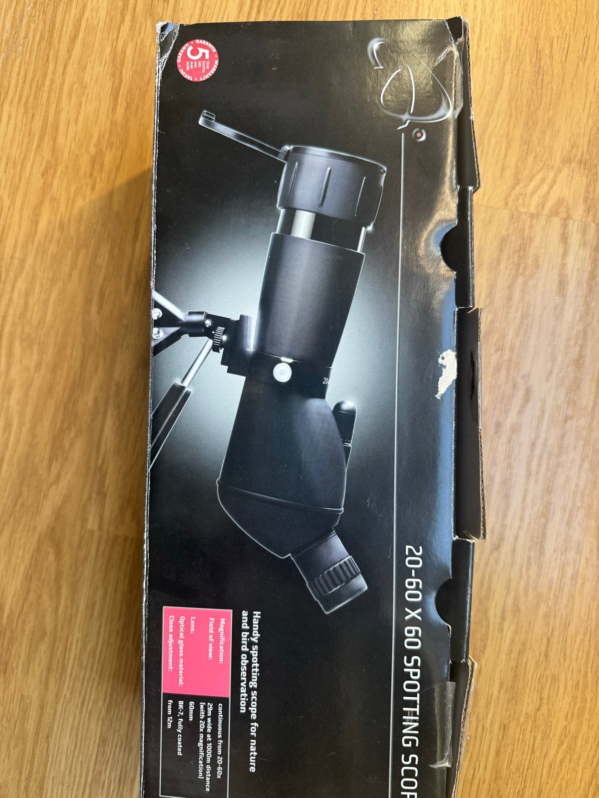 Spotting Scope 20-60x60 met Statief en Draagtas, Audio, Tv en Foto, Gebruikt, Lenzentelescoop (refractor), Met statief, Ophalen of Verzenden