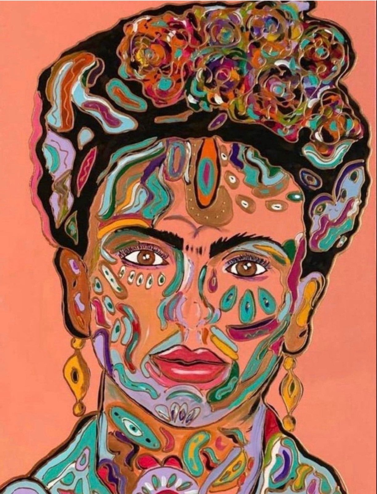 Frida Kahlo Pop Art Schilderij - Uniek en Kleurrijk, Ophalen of Verzenden
