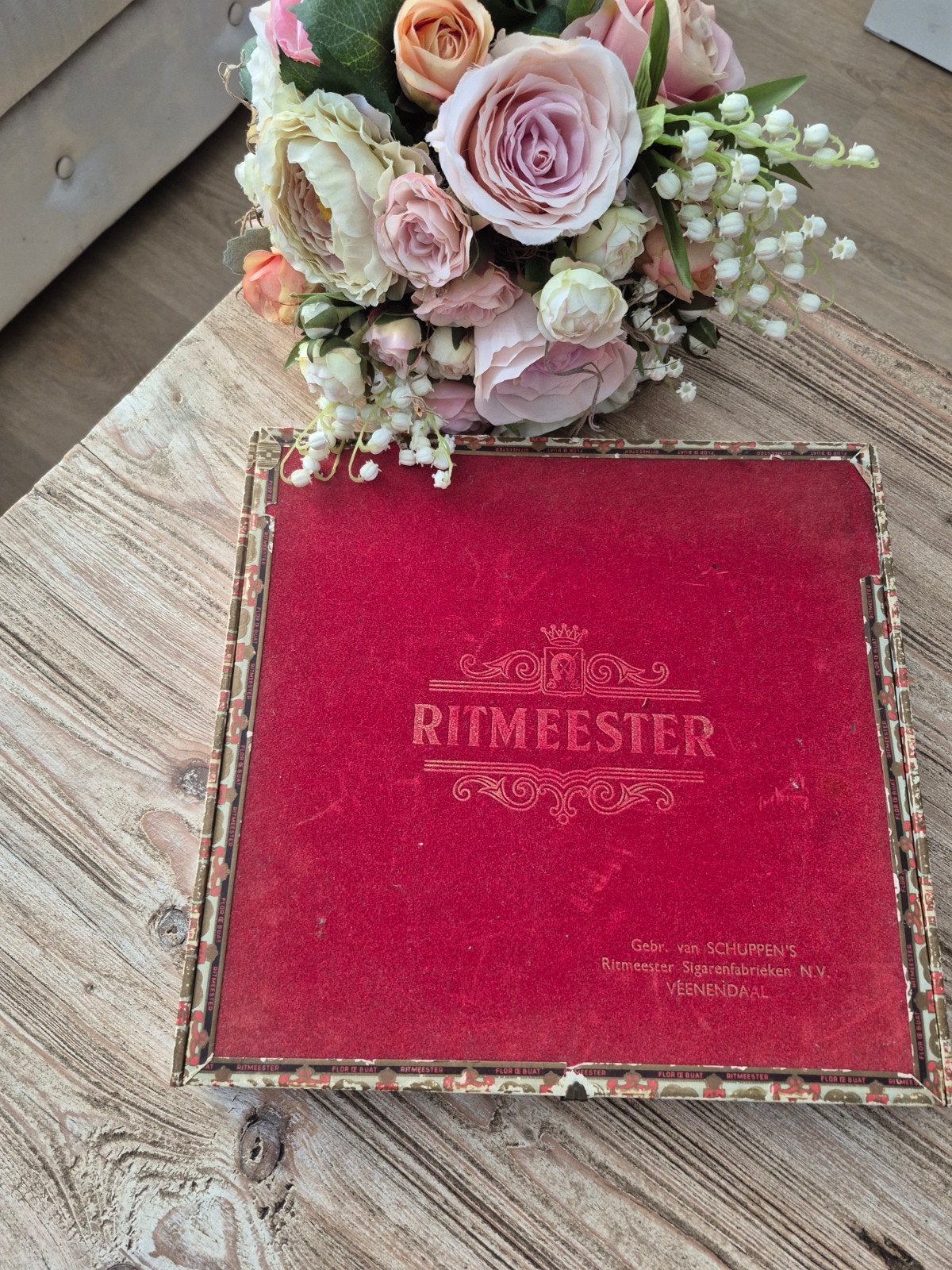Vintage Ritmeester Sigarenkistje - Houten Opbergdoos, Ophalen of Verzenden