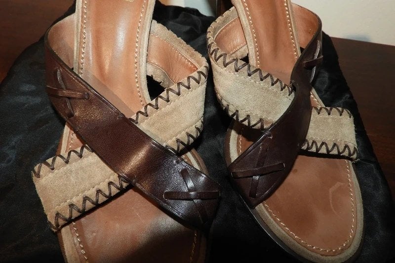 Yves Saint Laurent YSL sandalettes banden Als Nieuw 38, Kleding | Dames, Schoenen, Yves Saint Laurent, Bruin, Verzenden, Sandalen of Muiltjes