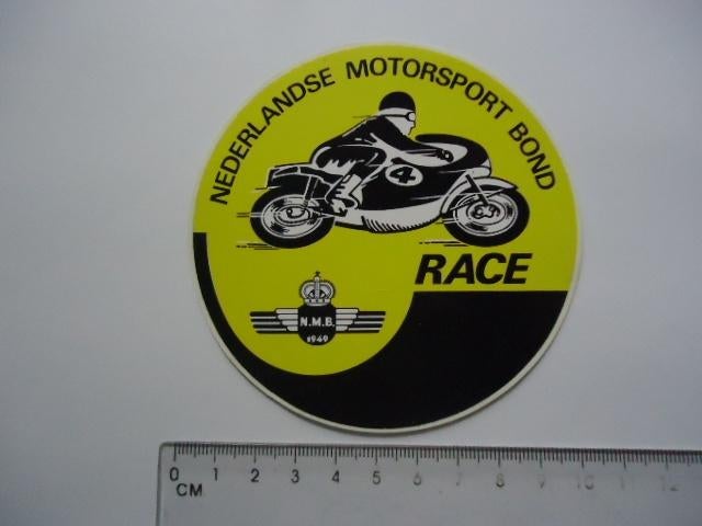 sticker oud NMB Motorsport motorrace race bond nl retro, Verzenden, Zo goed als nieuw, Bedrijf of Vereniging