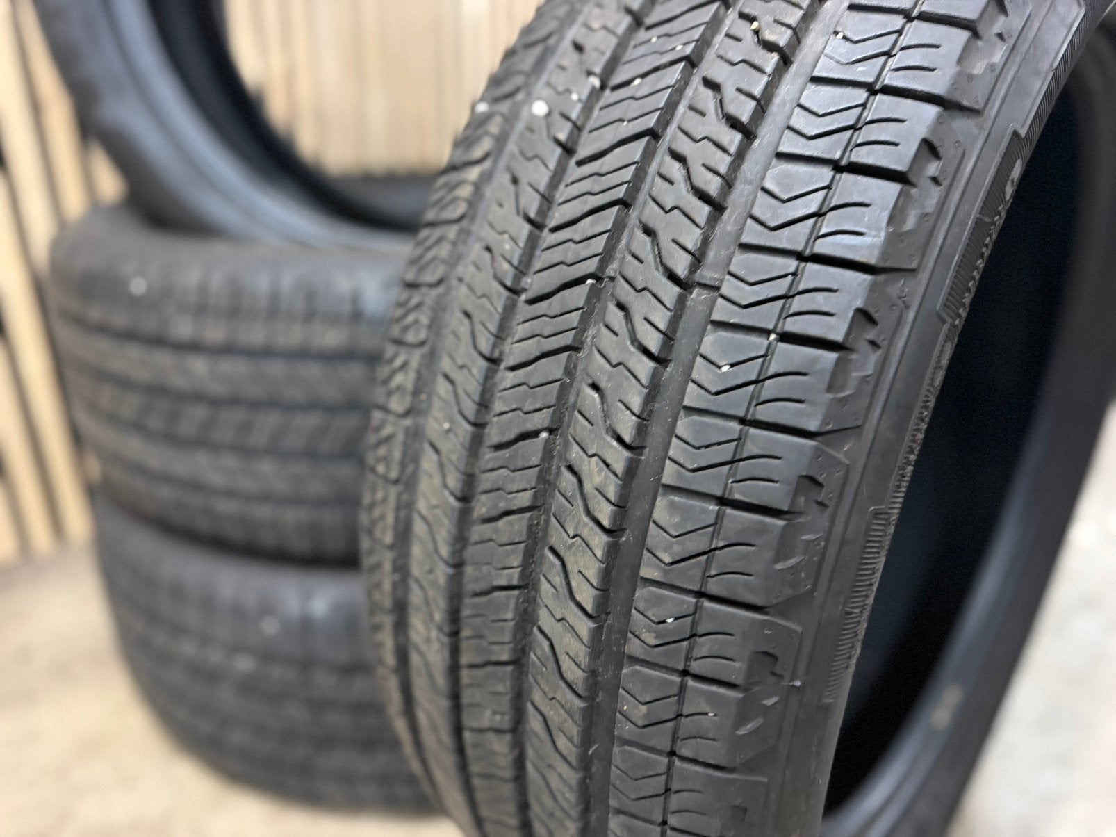 4x 275/45/21 Goodyear M+S Banden 7.2mm Incl. Montage ZGAN, Ophalen, 275 mm, Banden en Velgen, 21 inch