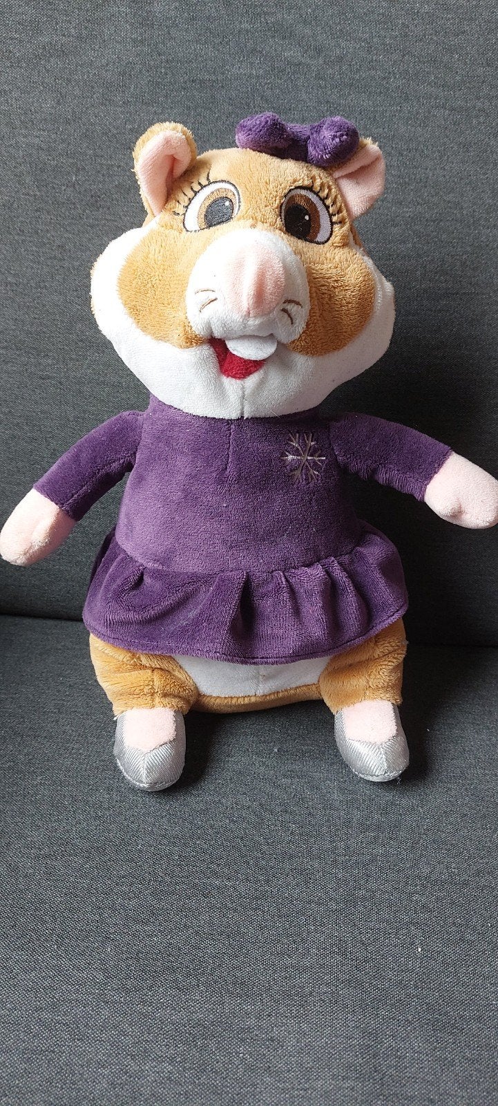 Hamster knuffel AH - paarse jurk, Ophalen of Verzenden, Zo goed als nieuw, Overige typen, Albert Heijn