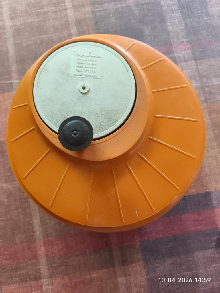 Vintage Moulinex slacentrifuge - Oranje, Ophalen of Verzenden