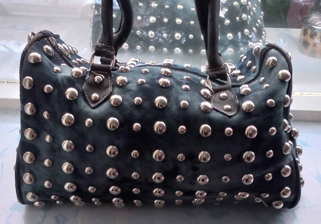 Jeans tas met studs, Ophalen of Verzenden, Nieuw, Blauw, Handtas