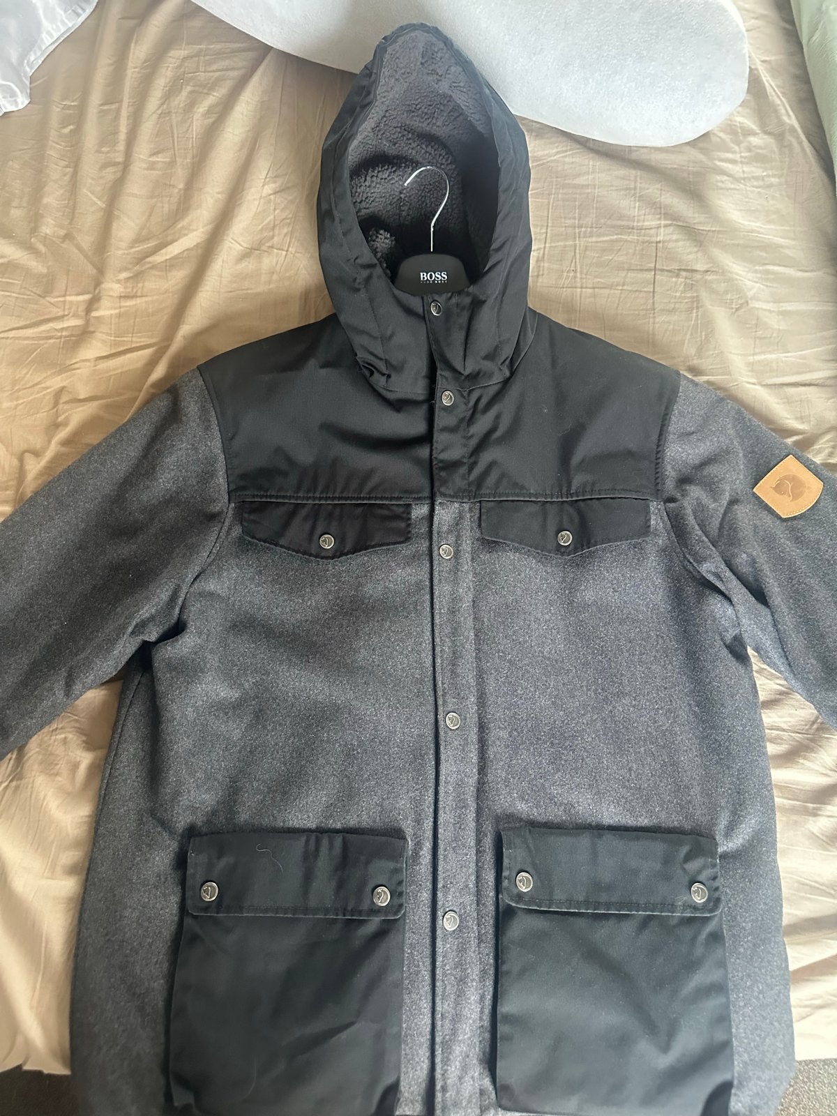 Fjällräven Greenland Re-Wool Jacket - Maat L, Ophalen of Verzenden, Zo goed als nieuw, Maat 52/54 (L), Grijs