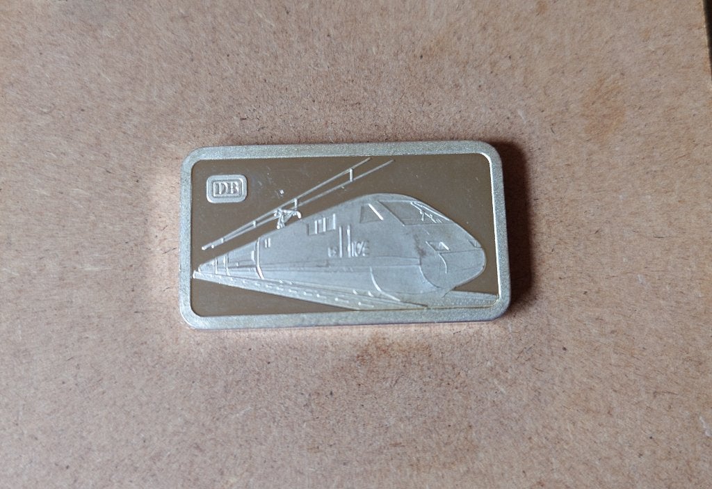 1 oz Degussa silber DB Zug/trein, Verzenden, Zilver