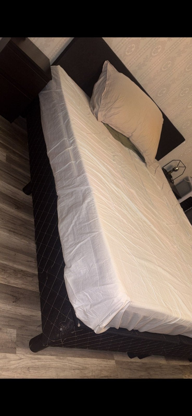 Boxspring 1.60 X 2.00 M  model RIGA, Ophalen, Gebruikt, Tweepersoons, 160 cm