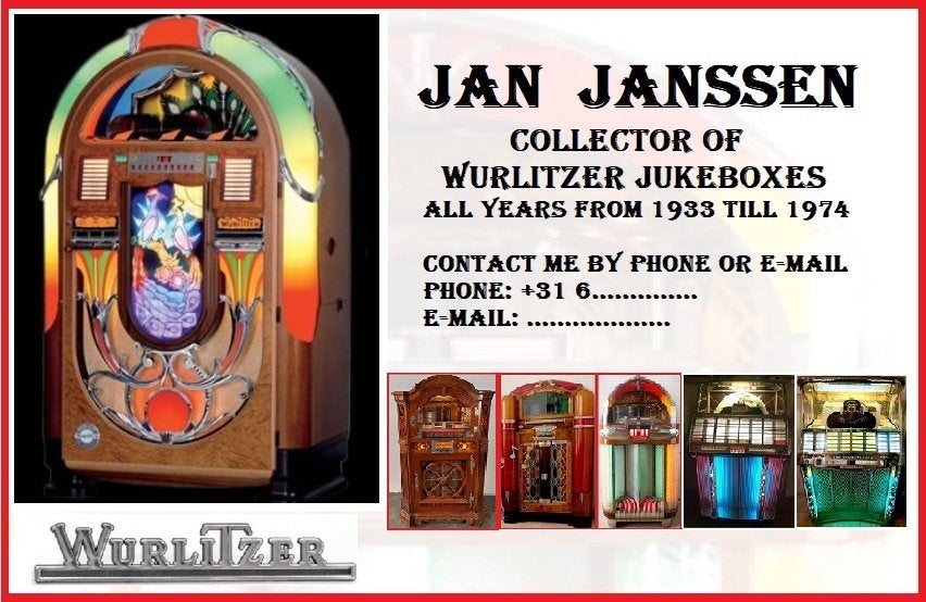JUKEBOXEN, uniek persoonlijke collectors visitekaartjes, Ophalen of Verzenden, Nieuw, 1950 tot 1960, Seeburg