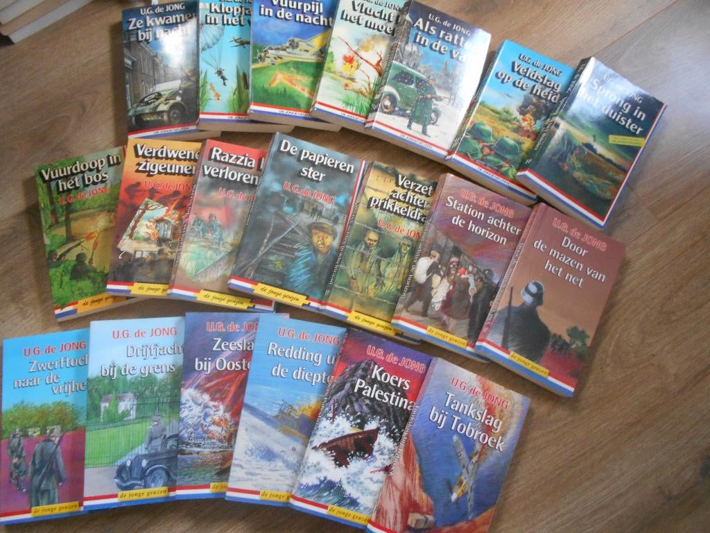 U.G. de Jong De jonge Geuzen serie deel 1 t/m 20, Boeken, Ophalen of Verzenden, Tweede Wereldoorlog, Zo goed als nieuw, Overige onderwerpen