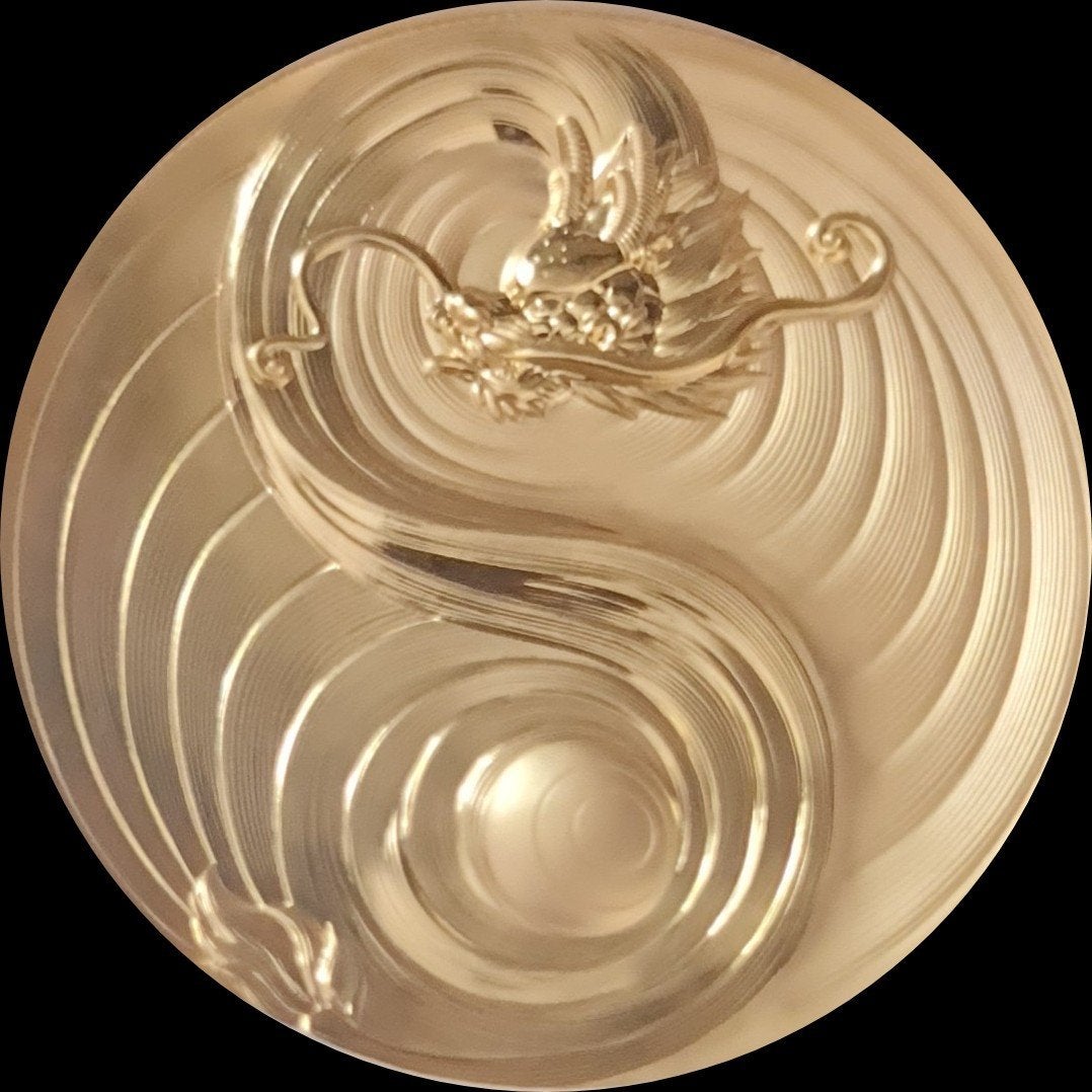 🇨🇳 NGC MS70 Dragon & Horse Guang Li Buddha 2024 Gilt, Ophalen of Verzenden, Centraal-Azië, Losse munt