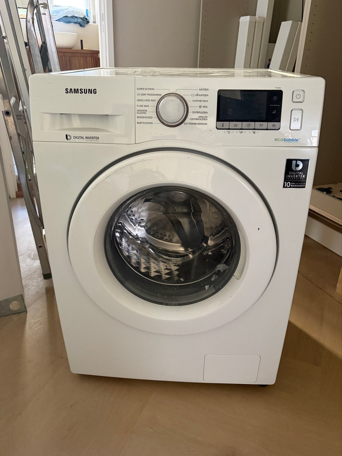 Samsung Wasmachine WW70J5486MW EcoBubble, Ophalen, Gebruikt, 85 tot 90 cm, 1200 tot 1600 toeren