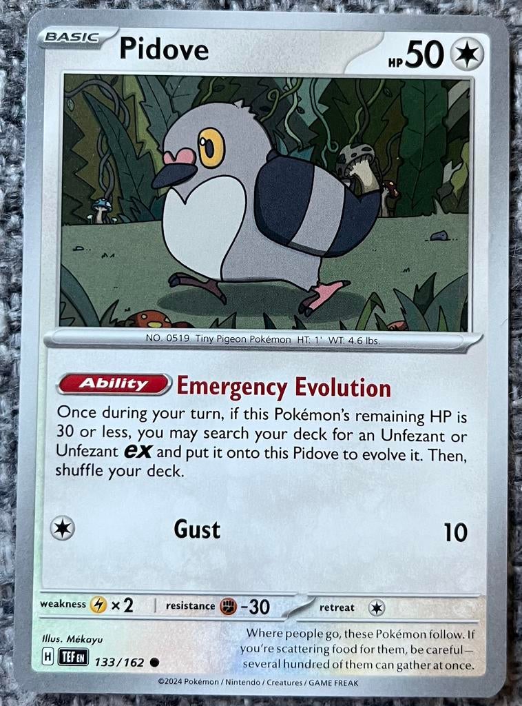 Pokémonkaart van Pidove (519) • Temporal Forces (133/162), Verzenden, Nieuw, Losse kaart