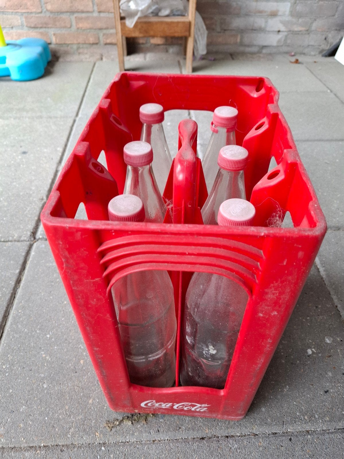 Coca Cola krat met 6 flessen., Ophalen of Verzenden, Gebruiksvoorwerp
