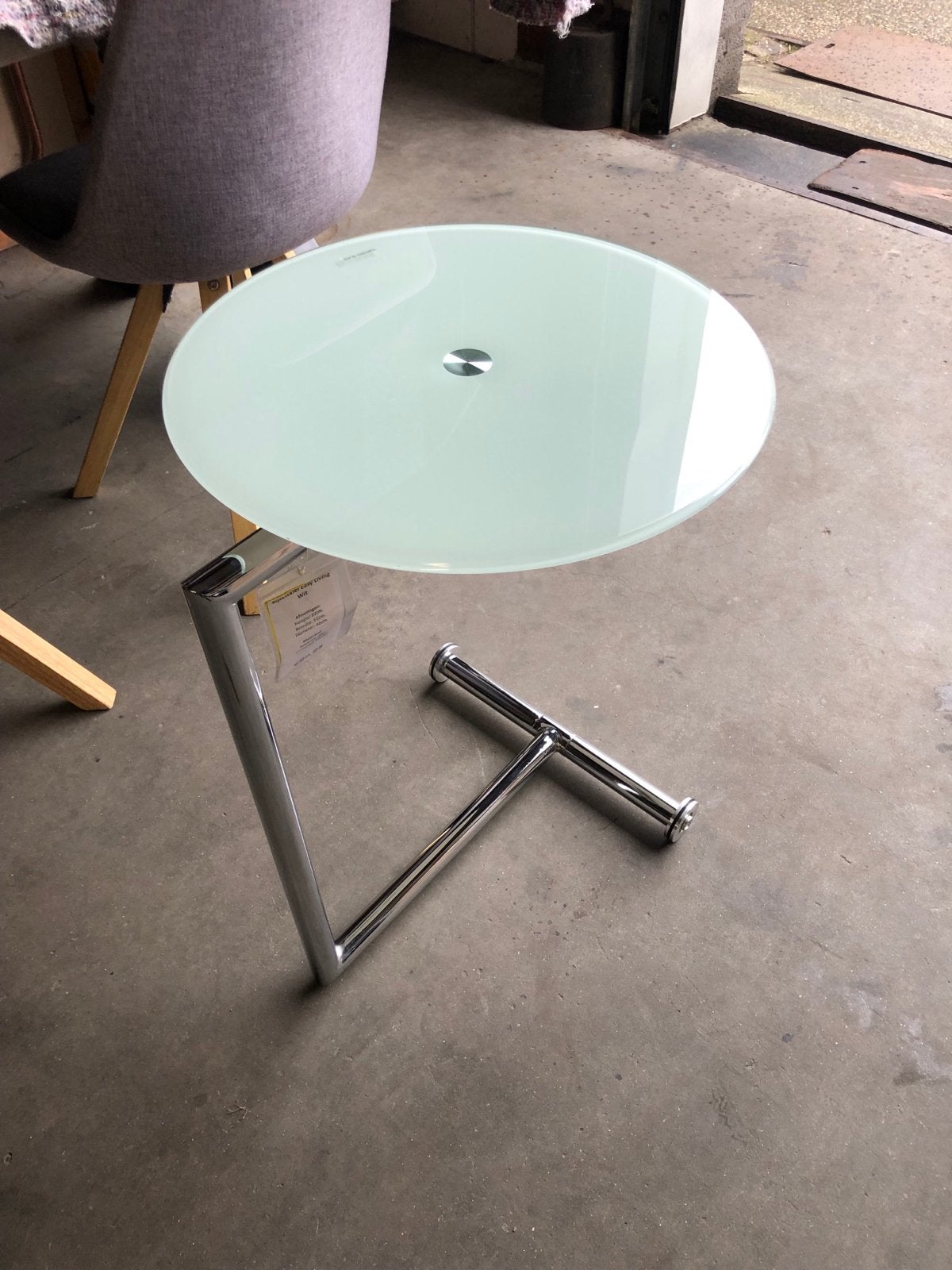 Nieuwe Easy Living Salontafel met Glas en Wieltjes, Minder dan 55 cm, ., ., Rond