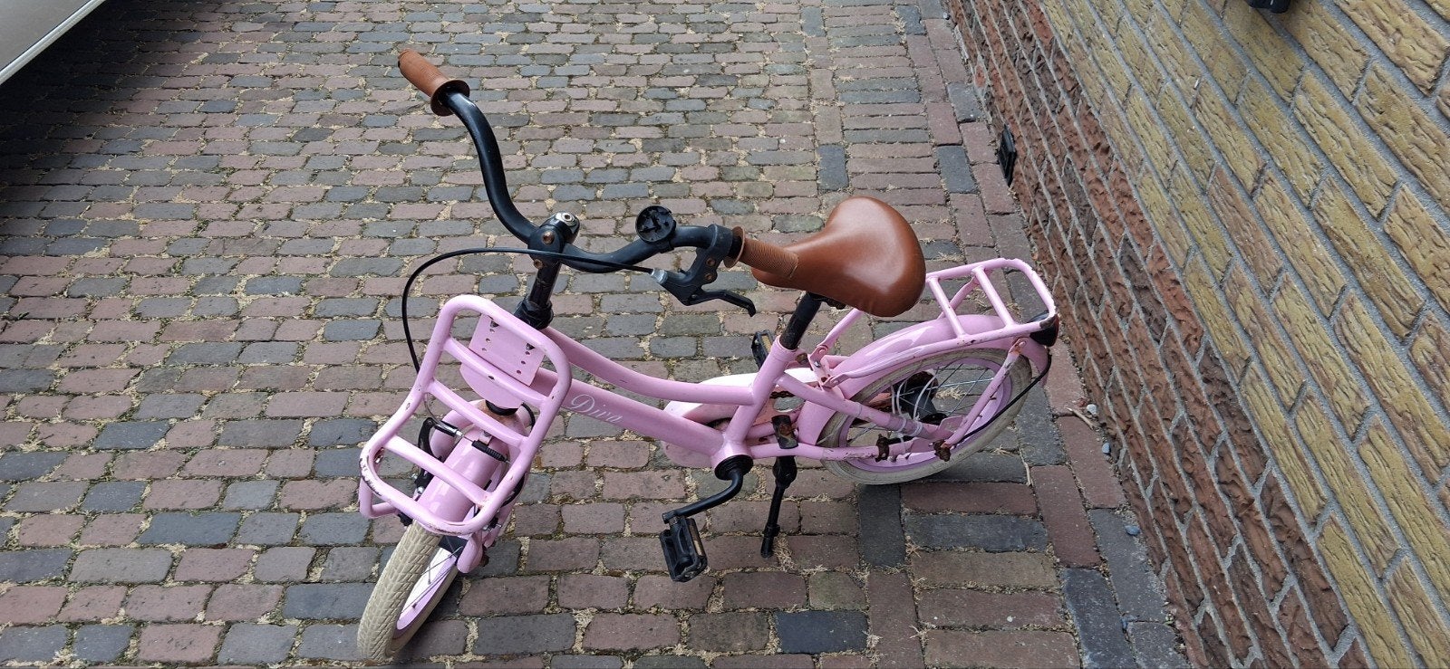 Fiets meisje roze, Ophalen, Gebruikt, 16 inch